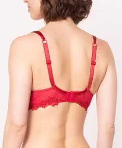 Soutien-gorge Armatures Collection De Lingerie Permanente Dressing Floral De Chez Lise Charmel, Coloris Dressing Solaire (=rouge).  -SOUTIEN-GORGE Soldes Boutique Soutien gorge armature Lise Charmel Dressing Floral dressing solaire rouge ACC6088 DS 502