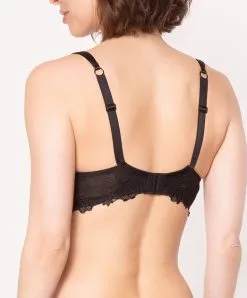 Soutien-gorge Armatures Collection De Lingerie Permanente Dressing Floral De Chez Lise Charmel, Coloris Noir.  -SOUTIEN-GORGE Soldes Boutique Soutien gorge armature Lise Charmel Dressing Floral noir ACC6088 NO 502
