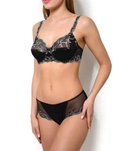 Soutien-gorge Armature Lise Charmel Collection Splendeur Soie. -SOUTIEN-GORGE Soldes Boutique Soutien gorge armature Lise Charmel Splendeur Soie noir ACC6080 SN ensemble