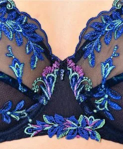 Soutien-gorge Emboitant Collection Forêt Lumière De La Marque De Lingerie Lise Charmel. -SOUTIEN-GORGE Soldes Boutique Soutien gorge armature Lise Charmel foret lumiere bleu ACG6009 FF details