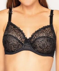 ANTINÉA DE LISE CHARMEL Soutien-gorge Armature Grande Taille Collection Fashion Guipure De La Marque De Lingerie Antinéa Par Lise Charmel, Coloris Noir.