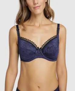 ANTINÉA DE LISE CHARMEL Soutien-gorge Armature Grande Taille Antinéa De Lise Charmel Collection Nature Urbaine Coloris Bleu Orion (=aubergine).