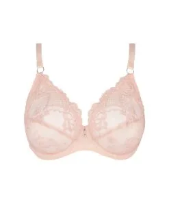Soutien-gorge Couvrant Grande Taille à Armatures Ligne Sublime En Dentelle De La Marque De Lingerie Française Lise Charmel, Coloris Rose Sublime. -SOUTIEN-GORGE Soldes Boutique Soutien gorge armature bien etre Lise Charmel Sublime en dentelle rose poudre rose sublime ACH6113 OS 1001