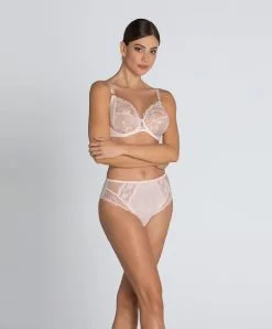 Soutien-gorge Couvrant Grande Taille à Armatures Ligne Sublime En Dentelle De La Marque De Lingerie Française Lise Charmel, Coloris Rose Sublime. -SOUTIEN-GORGE Soldes Boutique Soutien gorge armature bien etre Lise Charmel Sublime en dentelle rose poudre rose sublime ACH6113 OS 6