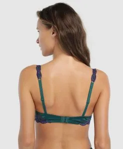 Soutien-gorge Armature En Soie Lise Charmel Collection Splendeur Soie Coloris Splendeur Turquoise. -SOUTIEN-GORGE Soldes Boutique Soutien gorge armature en soie Lise Charmel Splendeur Soie turquoise vert et violet ACC6080 ST dos