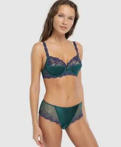 Soutien-gorge Armature En Soie Lise Charmel Collection Splendeur Soie Coloris Splendeur Turquoise. -SOUTIEN-GORGE Soldes Boutique Soutien gorge armature en soie Lise Charmel Splendeur Soie turquoise vert et violet ACC6080 ST ensemble