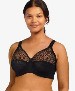 Soutien-gorge Armaturé Enveloppant De La Collection De Lingerie Vintage Chic Fête Par Chantelle Paris. -SOUTIEN-GORGE Soldes Boutique Soutien gorge armature enveloppant lingerie vintage Chantelle Fete noir C19600 011 0