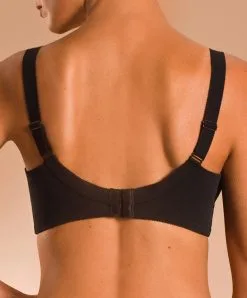 Soutien-gorge Armaturé Enveloppant De La Collection De Lingerie Vintage Chic Fête Par Chantelle Paris. -SOUTIEN-GORGE Soldes Boutique Soutien gorge armature enveloppant lingerie vintage Chantelle Fete noir C19600 011 12