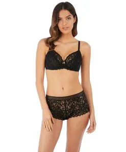 Soutien-gorge à Armatures Sexy De La Nouvelle Collection De Lingerie Noire Raffiné De Chez Wacoal. -SOUTIEN-GORGE Soldes Boutique Soutien gorge armatures couvrant Wacoal Raffine noir WE148001 BLK 101
