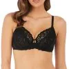 Soutien-gorge à Armatures Sexy De La Nouvelle Collection De Lingerie Noire Raffiné De Chez Wacoal. -SOUTIEN-GORGE Soldes Boutique Soutien gorge armatures couvrant Wacoal Raffine noir WE148001 BLK 102