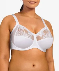 Soutien-gorge Armatures Grande Taille Emboitant 3 Parties Blanc Coupe Couvrante Et Emboîtante De La Collection Amazone Par Chantelle Paris. 