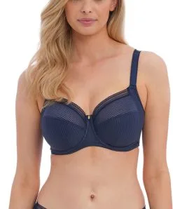 Soutien-gorge Couvrant Grande Taille à Armatures Renforts Latéraux Collection Fusion Coloris Navy (=bleu Marine) De Chez Fantasie Par La Maison De Lingerie Wacoal.