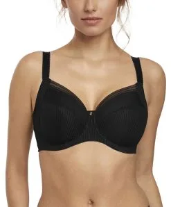 Soutien-gorge Couvrant Grande Taille à Armatures Renforts Latéraux Collection Fusion Coloris Noir De Chez Fantasie Par La Maison De Lingerie Wacoal.