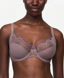 Soutien-gorge à Armatures Très Enveloppant Chantelle De La Collection Luminesce En Coloris Terre D'ombre Sauvage.