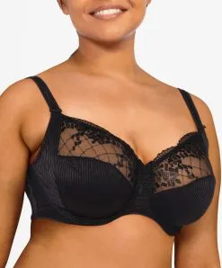 Soutien-gorge à Armatures Très Enveloppant Noir De La Collection De Lingerie Quotidienne Pont Neuf De Par Chantelle. -SOUTIEN-GORGE Soldes Boutique Soutien gorge armatures tres enveloppant Chantelle Pont Neuf noir C13810 011 5