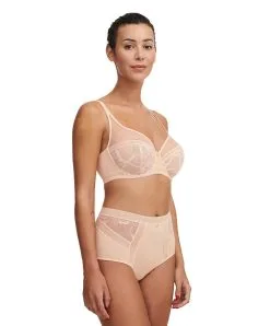Soutien-gorge Armatures Très Enveloppant De La Marque De Lingerie Chantelle, Collection True Lace, Coloris Beige Doré. -SOUTIEN-GORGE Soldes Boutique Soutien gorge armatures tres enveloppant Chantelle true lace beige dore chair C11M10 01N 6