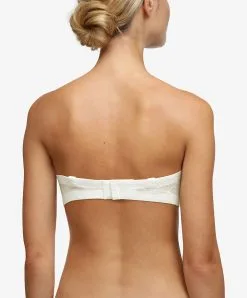Soutien-gorge Bandeau Coque De La Marque De Lingerie Chantelle, Collection True Lace, Coloris Milk (=nacre). -SOUTIEN-GORGE Soldes Boutique Soutien gorge bandeau coque Chantelle true lace milk nacre C11M50 0LW 504