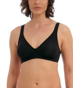 Bralette Sans Armatures Invisible Collection De Lingerie Quotidienne Accord Coloris Noir Par Wacoal. 