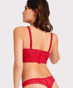 Soutien-gorge Brassière Confort Sans Armatures Bralette Rouge De La Collection Lingerie Permanente Rosessence Par Aubade Paris. -SOUTIEN-GORGE Soldes Boutique Soutien gorge brassiere confort sans armatures bralette Rosessence gala Aubade rouge HK10 02 GALA 3