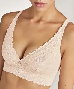Soutien-gorge Brassière Confort Sans Armatures Bralette De La Collection Lingerie Permanente Rosessence Par Aubade Paris. -SOUTIEN-GORGE Soldes Boutique Soutien gorge brassiere confort sans armatures bralette Rosessence nude ete Aubade chair HK10 02 NETE 15