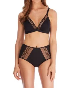 Soutien-gorge Sans Armatures Forme Brassière Collection De Lingerie Quotidienne Lisse Coloris Noir Par Wacoal.  -SOUTIEN-GORGE Soldes Boutique Soutien gorge brassiere sans armatures Wacoal Lisse frappe noir WE145003 BLK 1