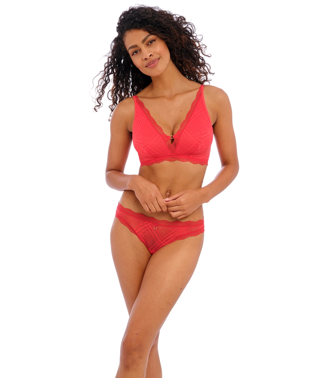 Soutien-gorge Brassière Sans Armatures En Dentelle Bralette Collection Permanente De Dessous Sexy Freya Fatale De La Maison Freya Lingerie, Coloris Rouge Chili. 4 Soutien-gorge Brassière Sans Armatures En Dentelle Bralette Collection Permanente De Dessous Sexy Freya Fatale De La Maison Freya Lingerie, Coloris Rouge Chili. – Image 2