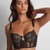 Soutien-gorge Bustier Aubade De La Collection Lingerie Flowermania. -SOUTIEN-GORGE Soldes Boutique Soutien gorge bustier flowermania Aubade noir LA36 NOIR