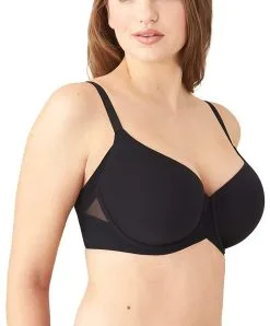 Soutien-gorge Moulé à Coques Lisses Coloris Noir Collection Ultimate Side Smoother De Chez Wacoal. -SOUTIEN-GORGE Soldes Boutique Soutien gorge contour lisseur Wacoal ultimate side smoother sand noir WA853281 BLK profil
