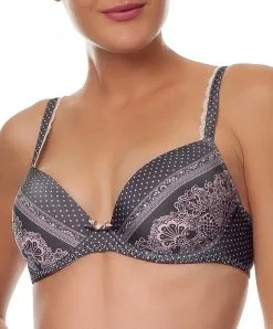 ANTIGEL DE LISE CHARMEL Soutien-gorge Coque Collection Accents Graphiques De La Marque De Lingerie Antigel Par Lise Charmel. -SOUTIEN-GORGE Soldes Boutique Soutien gorge coque Antigel de Lise Charmel Accents Graphiques ECC3643 3843 RG face