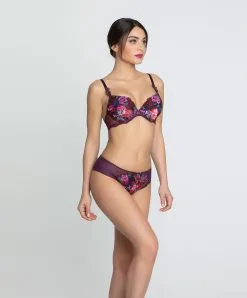 LISE CHARMEL Soutien-gorge Coque Collection Aveu En Fleurs, Coloris Aveu Pétale (=prune). -SOUTIEN-GORGE Soldes Boutique Soutien gorge coque Lise Charmel Aveu en Fleurs aveu petale prune multicolore ACH8543 AP 6