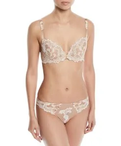 Soutien-gorge Coque Collection De Lingerie Permanente Dressing Floral De Chez Lise Charmel, Coloris Ambre Nacre.  -SOUTIEN-GORGE Soldes Boutique Soutien gorge coque Lise Charmel Dressing Floral ambre nacre chair ACC8588 AN 503