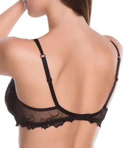 Soutien-gorge Coque Collection De Lingerie Permanente Dressing Floral De Chez Lise Charmel, Coloris Noir.  -SOUTIEN-GORGE Soldes Boutique Soutien gorge coque Lise Charmel Dressing Floral noir ACC8588 NO 502
