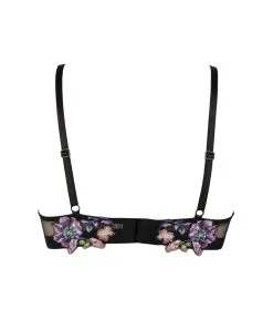 Soutien-gorge Coque Lise Charmel Collection Flora Aura, Coloris Aura Pastel (broderie Multicolore Pastel Sur Fond Noir). -SOUTIEN-GORGE Soldes Boutique Soutien gorge coque Lise Charmel Flora Aura pastel noir et multicolore ACCH8519 AP 11