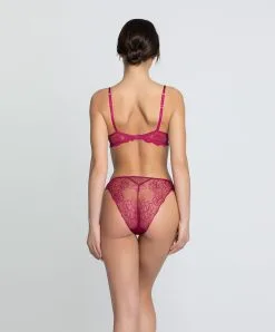 Soutien-gorge Coque Ligne Sublime En Dentelle De La Marque De Lingerie Française Lise Charmel, Coloris Fuchsia Sublime. -SOUTIEN-GORGE Soldes Boutique Soutien gorge coque Lise Charmel Sublime en dentelle fuchsia ACH8513 FS 5