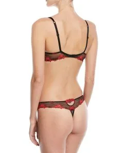 Soutien-gorge Coque De La Collection Baisers De Fleurs De La Marque De Lingerie Française Lise Charmel. -SOUTIEN-GORGE Soldes Boutique Soutien gorge coque Lise Charmel baisers de fleurs nuit amarante ACG8505 NT ensemble dos