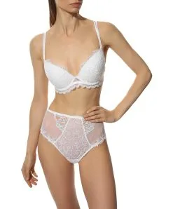 Soutien-gorge Coque De La Collection De Lingerie Blanche Crystal Poésie Par Lise Charmel. -SOUTIEN-GORGE Soldes Boutique Soutien gorge coque Lise Charmel crystal poesie blanc ACH8534 BL 3