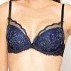 Soutien-gorge Coque Lise Charmel Collection Fête Précieuse. -SOUTIEN-GORGE Soldes Boutique Soutien gorge coque Lise Charmel fete precieuse noir et bleu ACG8577 NP