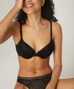 Simone Perele Soutien-gorge Coque En Dentelle Simone Pérèle Collection Comète Noir. -SOUTIEN-GORGE Soldes Boutique Soutien gorge coque Simone Perele comete noir 12S327 015 3