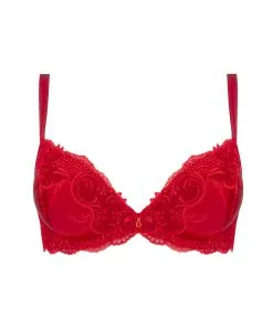 Soutien-gorge Coque En Soie Lise Charmel Collection Splendeur Soie, Coloris Rouge. -SOUTIEN-GORGE Soldes Boutique Soutien gorge coque en soie Lise Charmel Splendeur soie rouge rouge ACC8580 RS 1001