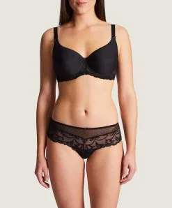 Soutien-gorge Coque Moulé Lisse Spacer Collection Lingerie Au Bal De Flore Coloris Noir De La Marque Aubade. -SOUTIEN-GORGE Soldes Boutique Soutien gorge coque moule lisse spacer Au Bal de Flore Aubade noir OF09 02 NOIR 104