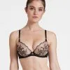 Soutien-gorge Push-up Coque Décolleté Plongeant Collection Trésor Infini De Chez Aubade, Coloris Black Magic.