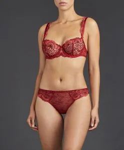 Soutien-gorge Sexy Forme Corbeille Collection Art Of Ink De Chez Aubade, Coloris Icone.   -SOUTIEN-GORGE Soldes Boutique Soutien gorge corbeille Art of ink french red Aubade rouge TD14 FREN 3