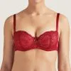 Soutien-gorge Corbeille Collection Aube Amoureuse De Chez Aubade, Coloris Rouge Amour. -SOUTIEN-GORGE Soldes Boutique Soutien gorge corbeille Aube Amoureuse Aubade rouge amour QA14 ROAM 1
