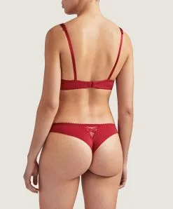 Soutien-gorge Corbeille Collection Aube Amoureuse De Chez Aubade, Coloris Rouge Amour. -SOUTIEN-GORGE Soldes Boutique Soutien gorge corbeille Aube Amoureuse Aubade rouge amour QA14 ROAM 10