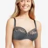 Soutien-gorge Corbeille  Chantelle Lingerie De La Collection Every Curve Coloris Gris Ardoise. 
