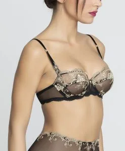 Soutien-gorge Corbeille De La Collection Lingerie De Luxe Déesse En Glam Par Lise Charmel.  -SOUTIEN-GORGE Soldes Boutique Soutien gorge corbeille Lise Charmel Deesse en glam noir or ACH3015 OG 3
