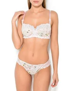 Soutien-gorge Corbeille De La Collection Dressing Effeuillage Par Lise Charmel. -SOUTIEN-GORGE Soldes Boutique Soutien gorge corbeille Lise Charmel Dressing Effeuillage eglantine rose poudre ACG3028 DE 3