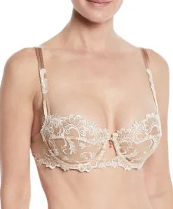 Soutien-gorge Corbeille Collection De Lingerie Permanente Dressing Floral De Chez Lise Charmel, Coloris Ambre Nacre.  -SOUTIEN-GORGE Soldes Boutique Soutien gorge corbeille Lise Charmel Dressing Floral ambre nacre chair ACC3088 AN 505