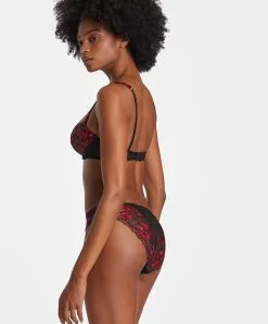 Soutien-gorge Corbeille Sexy Collection Mélodie D'Été De Chez Aubade, Coloris Black Cherry. -SOUTIEN-GORGE Soldes Boutique Soutien gorge corbeille Melodie d ete black cherry Aubade rouge et noir ICF14 BCHE 4