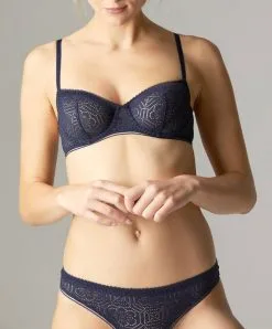 Simone Perele Soutien-gorge Corbeille Bleu Marine Collection Asta De Chez Simone Pérèle.  -SOUTIEN-GORGE Soldes Boutique Soutien gorge corbeille Simone Perele Asta marine bleu fonce 13S330 525 4